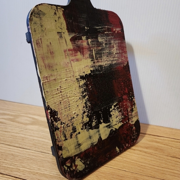 Handcrafted Charcuterie Board Table Tray Decor Artwork HandPainted Abstract - Picture 12 of 16